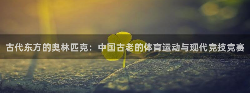 yy易游官方正版app代理:古代东方的奥林匹克:中国古老的体